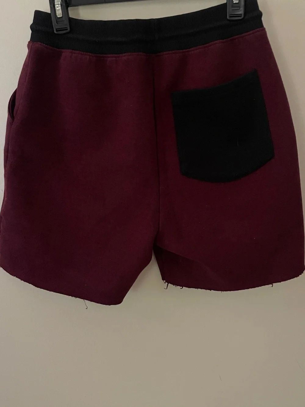 flag nor fail Men's Athletic Shorts in Burgundy with Black Waistband